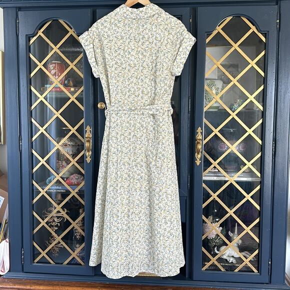 En Saison Carolina Midi Dress NWT medium teal/multi color eyelet button front - Picture 9 of 11